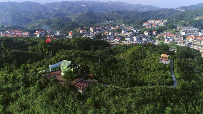 航拍厦门市同安军营村乡村