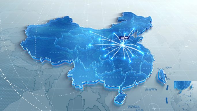 中国地图辐射全国