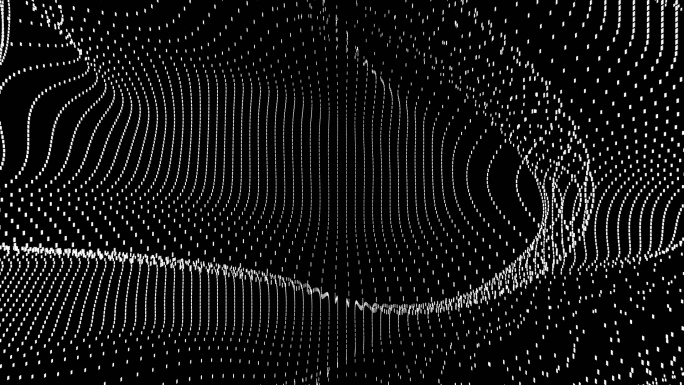 【4K时尚背景】黑白抽象扭动图形炫酷曲线