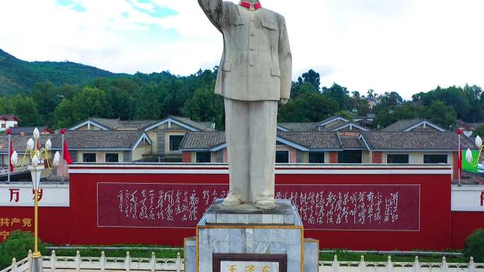 东方红广场红日广场航拍