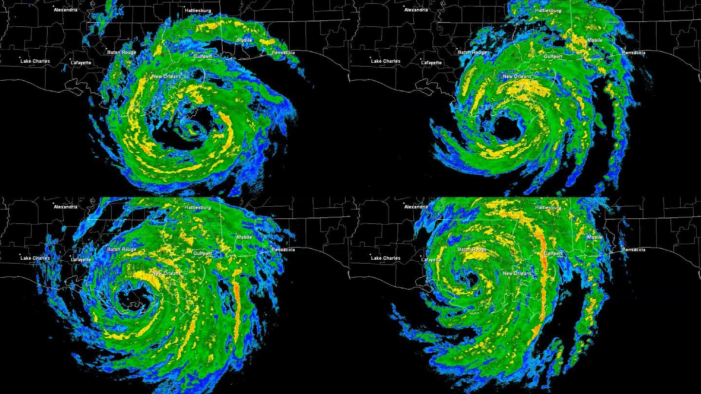 飓风气象预报动态涡旋图台风走向走势分析