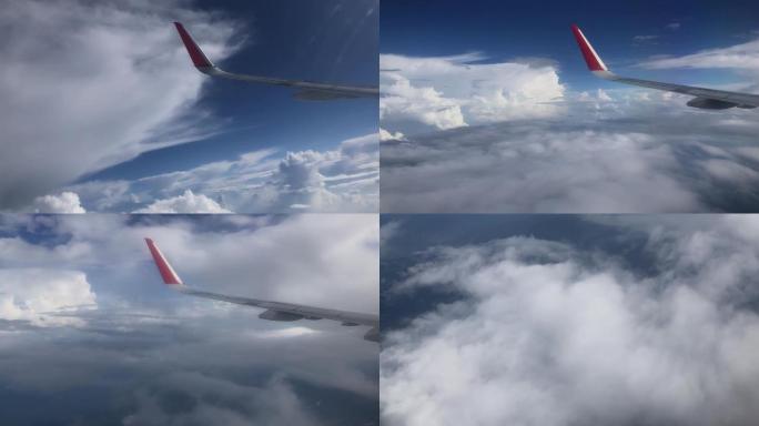 飞机内俯瞰白云