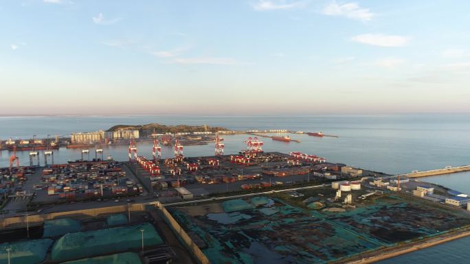 锦州港航拍原素材（4K50帧）