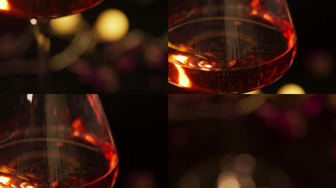 酒杯 红酒 晶莹剔透 闪烁 艳丽色彩棚拍