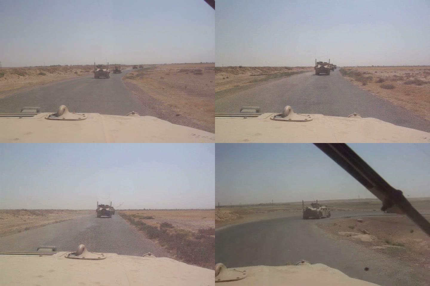 美军悍马车队在伊拉克北部