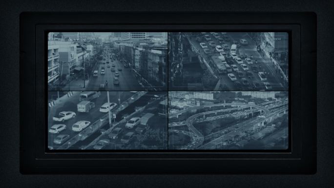 高峰时段城市道路CCTV监视器
