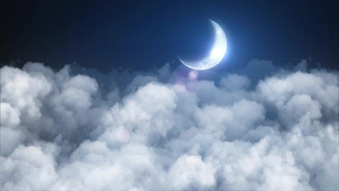 穿越云层见月亮