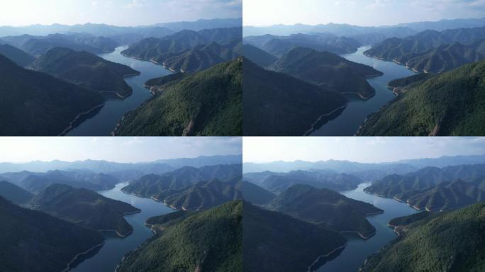 4k浙江衢州海岛水库风景航拍