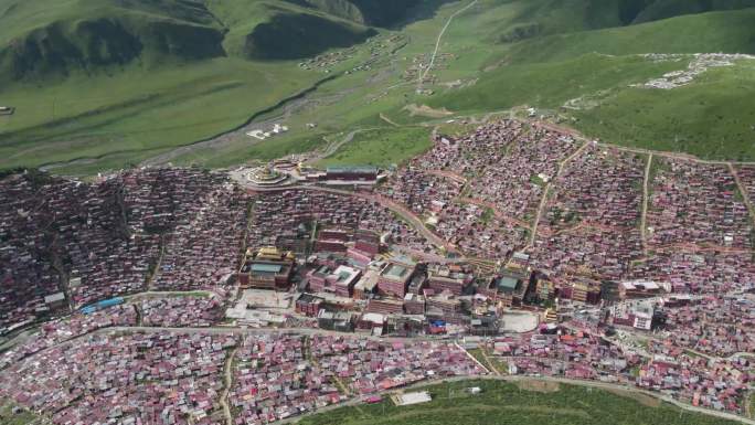 色达五明佛学院4k航拍