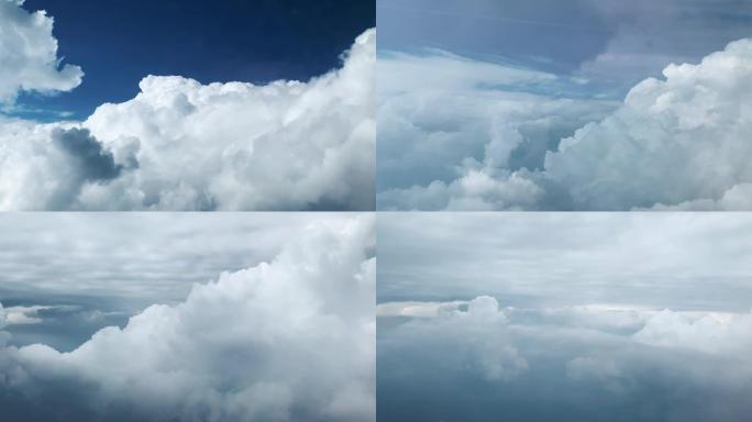 航拍云层流动4k素材