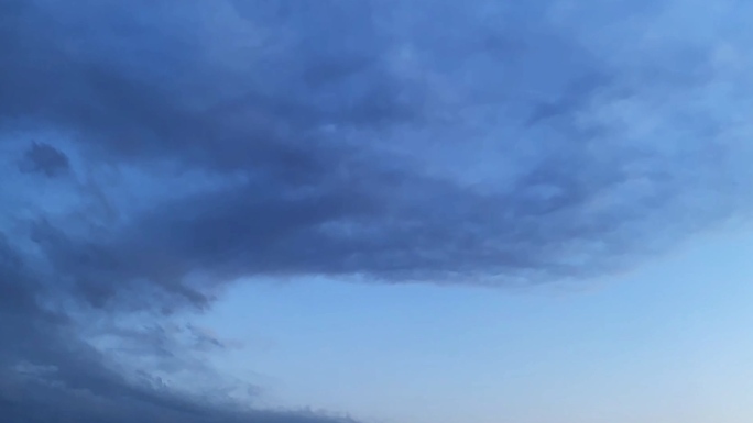 【HD天空】即将天黑傍晚蓝色烟云虚无意境