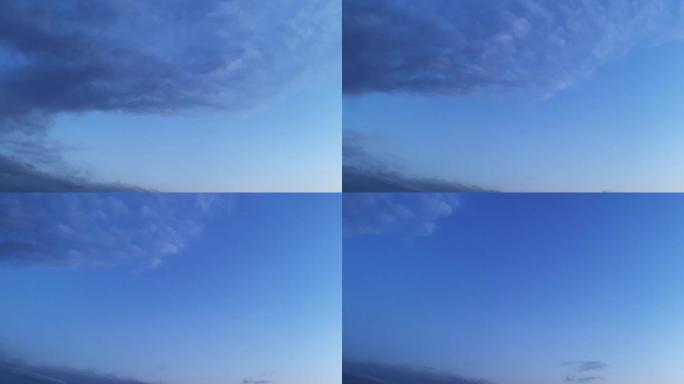 【HD天空】即将天黑傍晚蓝色烟云虚无意境