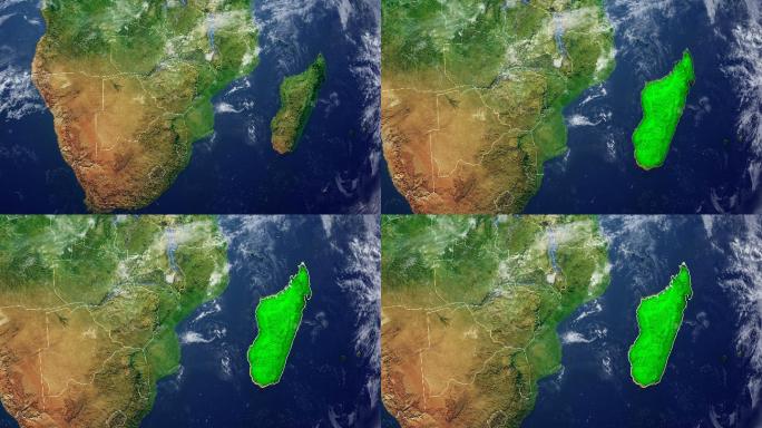 马达加斯加数字地图