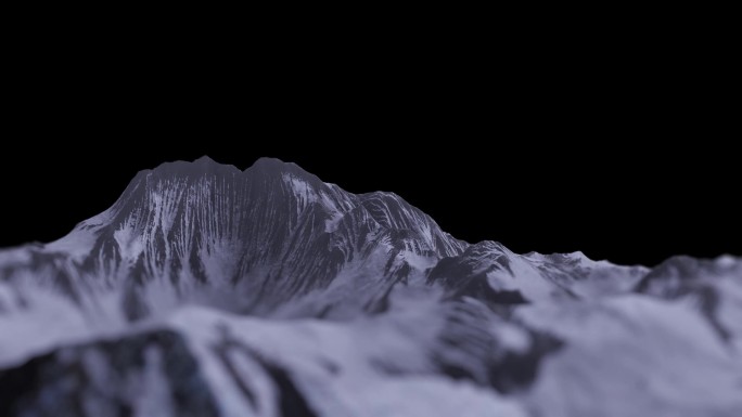 原创3D雪山带通道