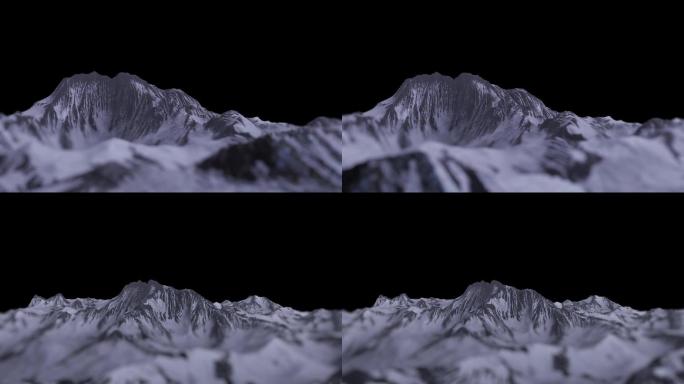 原创3D雪山带通道