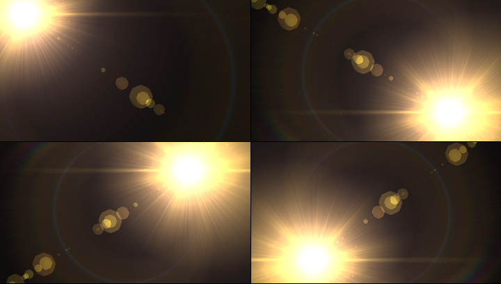 4组光晕转场过渡光效阳光光线扫过光斑光束