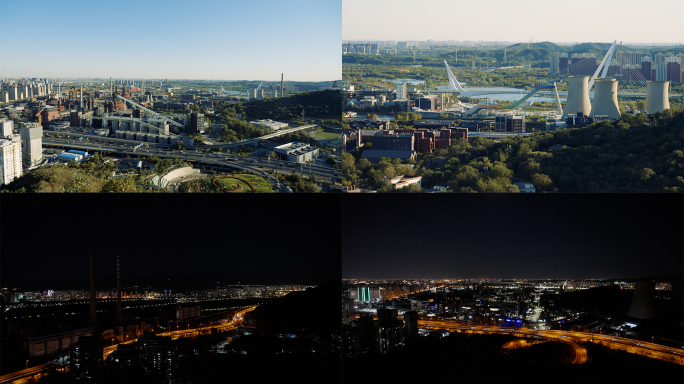 【4K】首钢园区全景日+夜空镜