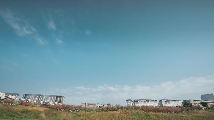 4k 延时 湛蓝天空 重庆蓝