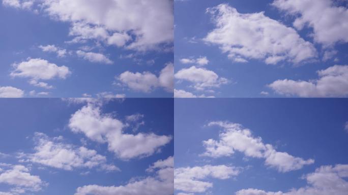 蓝天上流动的白云素材