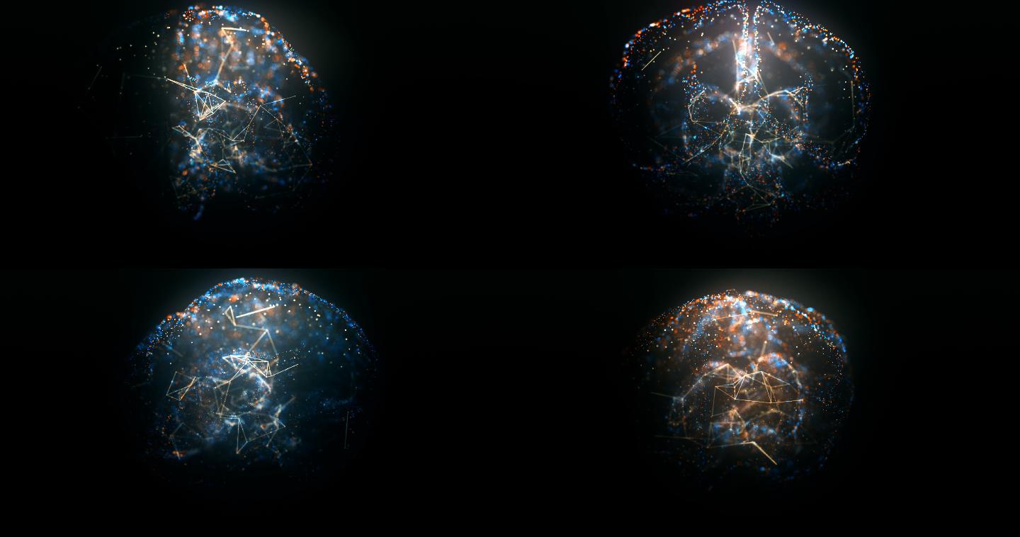 旋转核磁共振成像扫描人的大脑