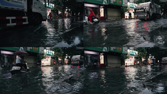 街道雨景-慢镜头