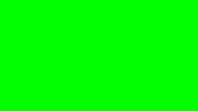 动画中的闪电卡通绿盒叠加Alpha通道-无限循环