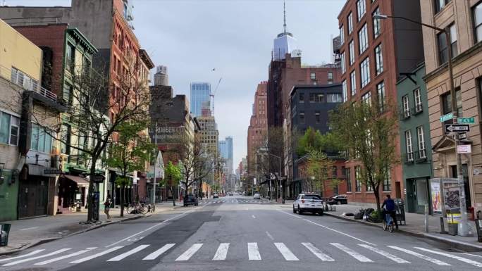 纽约空荡荡的街道美国疫情纽约街道空无一人