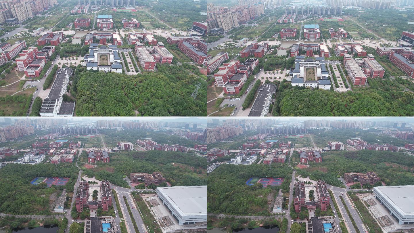 株洲湖南工业大学新校区航拍5.4k最新