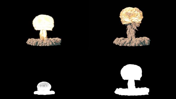 核爆炸蘑菇云闪光混沌化学