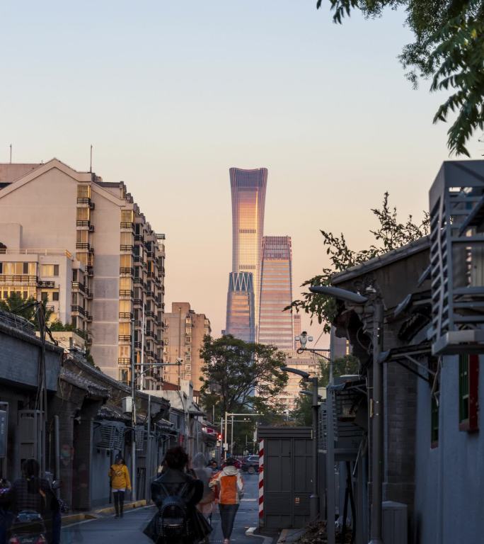 北京地标建筑昼转夜延时