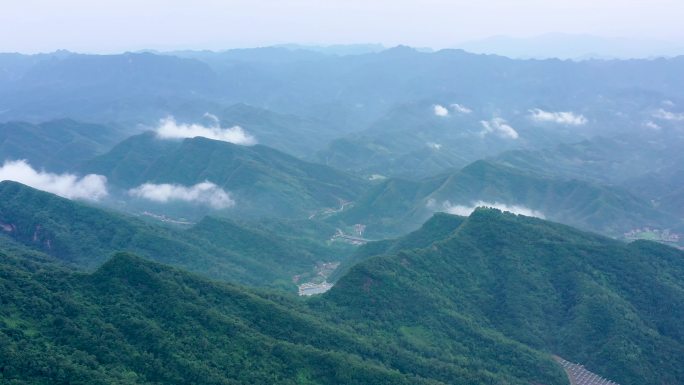 4K航拍陕西巴山秦岭高山云雾