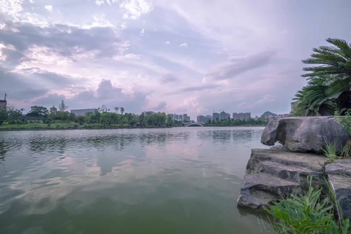 桂林临桂中央公园湖