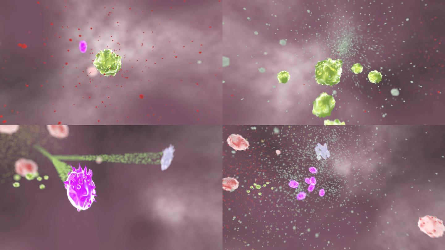 医学原理细胞三维动画视频素材