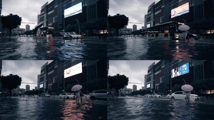 街道淹水-延时