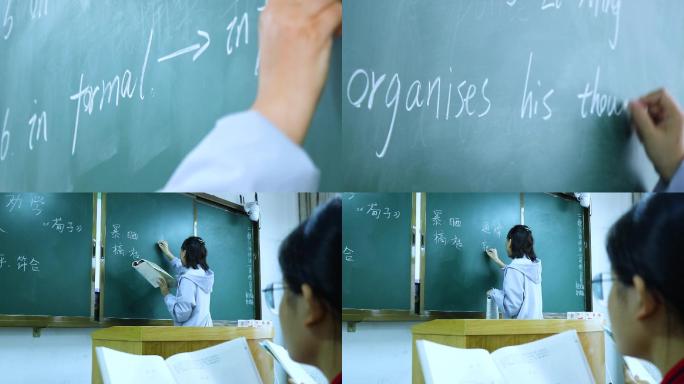老师在黑板上写字