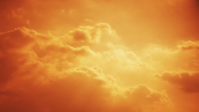 【HD天空】橙色奇幻云层橘色温暖治愈云梦