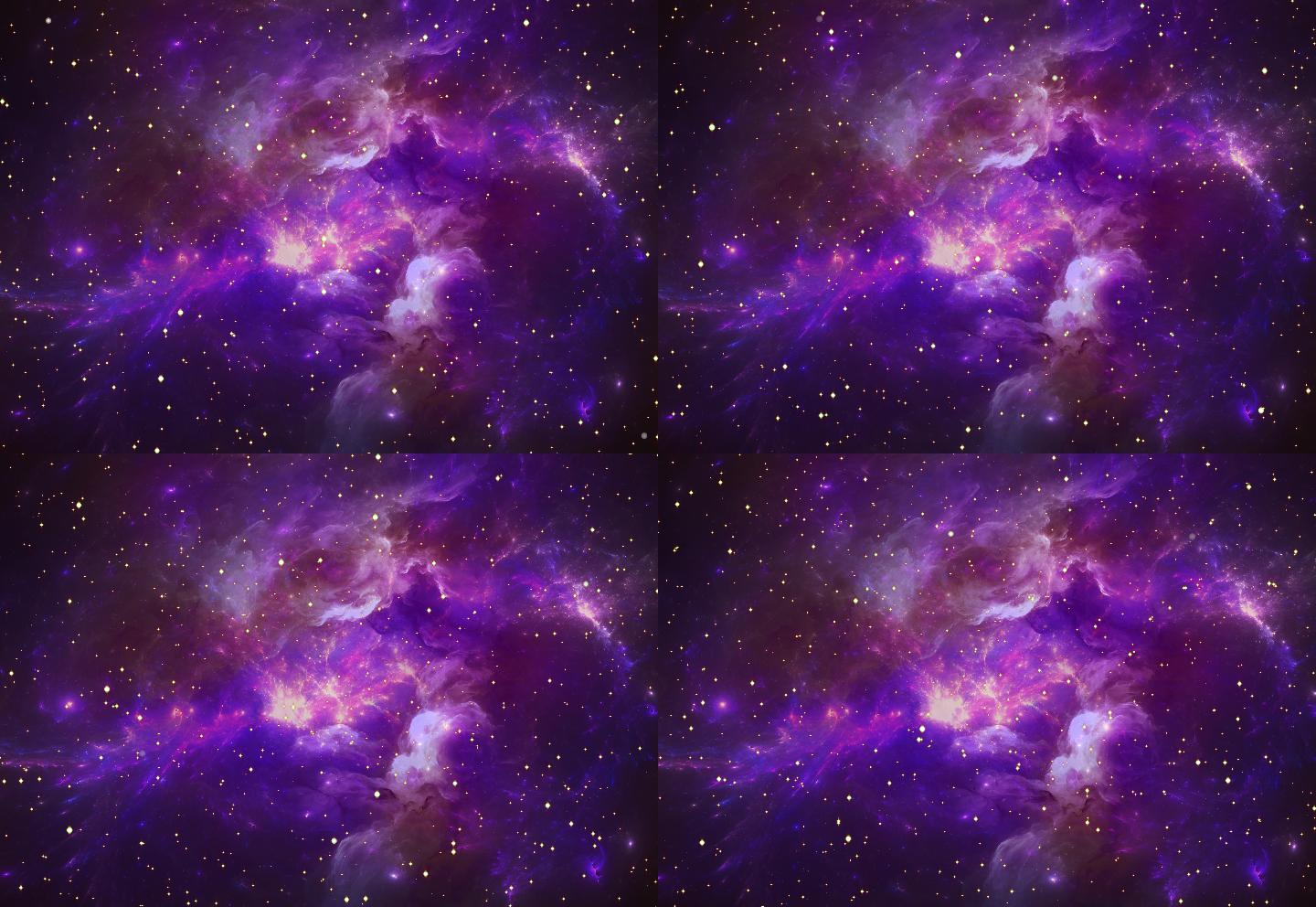 紫色水彩星空