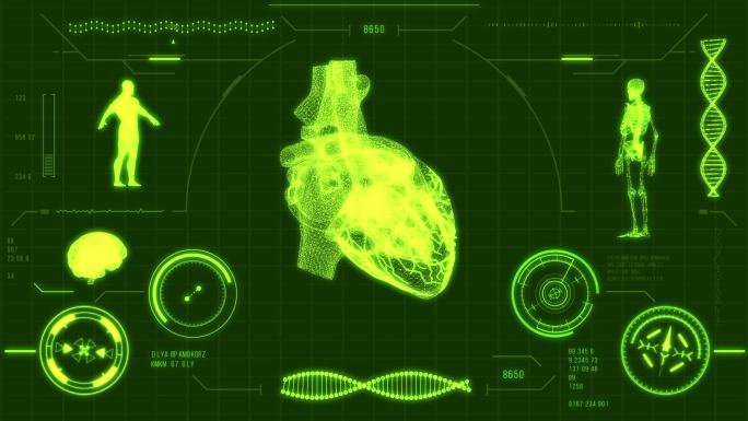 HUD信息图形医学用户界面