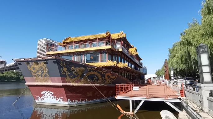 大运河旅游船 北京地标建筑