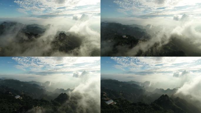 尧山山顶云海云雾