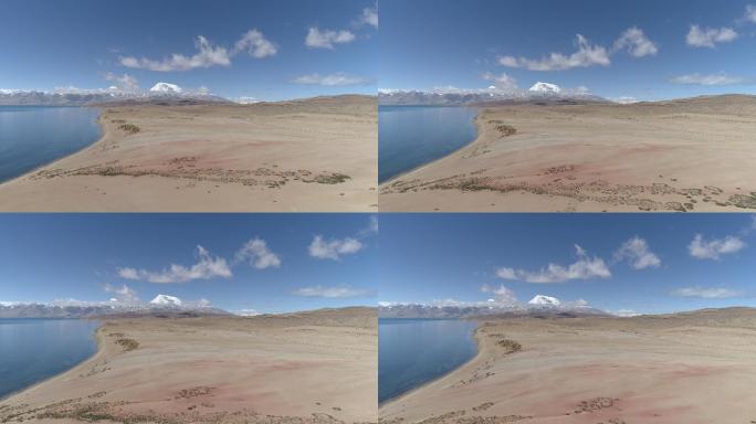 西藏圣湖 蓝天 阿里 神山 西藏  湖面