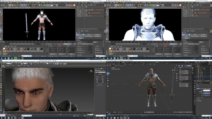 c4d+3dmax+blender-士兵
