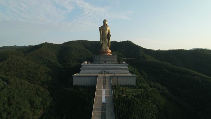 平顶山 鲁山大佛 佛泉寺航拍空镜