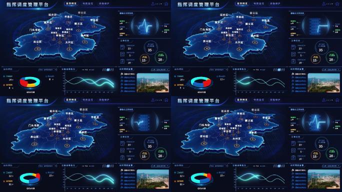 科技大屏数据可视化界面