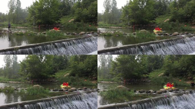 平顶山尧山夏日漂流水流水花冲击