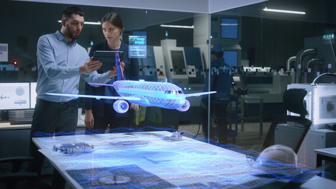 飞机模型虚拟世界游戏全息未来科技产品