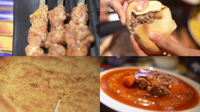 新疆特色菜 烤包子 馕包肉 羊肉