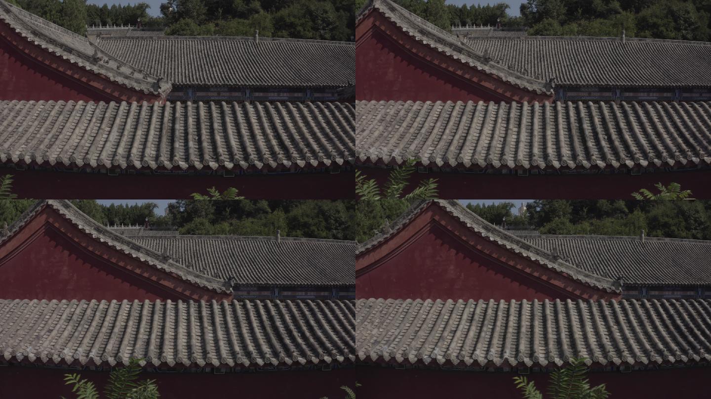 佛泉寺寺庙红墙绿瓦