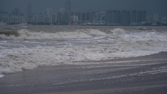 台风天海浪-高速摄影