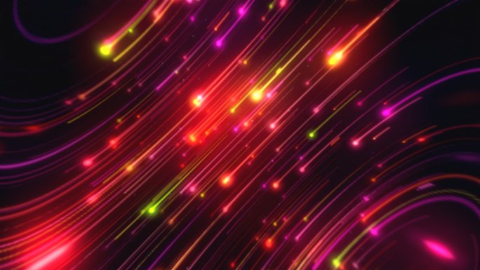 扭曲抽象炫彩光线粒子背景视频10